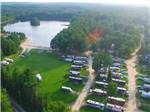 View larger image of Aerial view of the campground at WASSAMKI SPRINGS CAMPGROUND image #1
