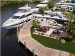 View larger image of A yacht docked next to RV sites at YACHT HAVEN PARK  MARINA image #6