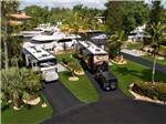 View larger image of An aerial view of the well manicured RV sites at YACHT HAVEN PARK  MARINA image #9