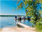 Boats parked at the dock - thumbnail