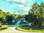 Side view of RV's parked at Mountain Lake Campground & Cabins - thumbnail