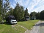 A row of trailers parked in sites at COBOURG EAST CAMPGROUND - thumbnail