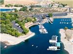 Aerial view of the campground and marina at LAKE ROOSEVELT NRA/KELLER FERRY CAMPGROUND - thumbnail