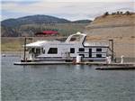 A tour boat docked at the marina at LAKE ROOSEVELT NRA/KELLER FERRY CAMPGROUND - thumbnail