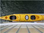 Kayak on the side of a boat - thumbnail