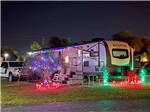 A travel trailer decorated for Christmas at CYPRESS CAMPGROUND & RV PARK - thumbnail
