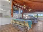 Indoor rec hall set for dining - thumbnail