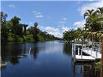 View larger image of One of the docks on the river at FORT MYERS RV RESORT image #12
