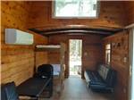 An inside view of the rental cabin at NATURES CAMPSITES - thumbnail