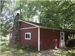 Red barn building at Cherokee Park Campground - thumbnail