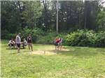 View larger image of A group of people playing horseshoes at BEAVER MEADOW FAMILY CAMPGROUND image #5