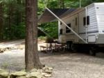 Parked RV at site Lakeside Campground - thumbnail