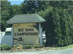 The front entrance sign at BIG OAKS FAMILY CAMPGROUND - thumbnail
