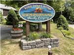 View larger image of Business sign near main entrance at LONG ISLAND BRIDGE CAMPGROUND image #3
