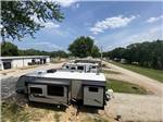 Aerial view of trailers in RV sites at MERAMEC CAMPGROUND - thumbnail
