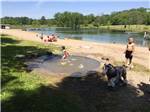 Kids playing on the shore at ENON BEACH CAMPGROUND - thumbnail