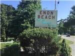 The front entrance sign at ENON BEACH CAMPGROUND - thumbnail