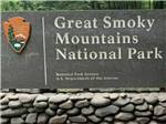 The Great Smoky Mountains National Park sign nearby at HAPPY HOLIDAY CAMPGROUND - thumbnail