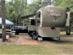 5th wheel in RV site at Twin Bears Wooded Campground - thumbnail