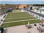 An aerial view of the lawn bowling courts at SUNDANCE RV RESORT - thumbnail