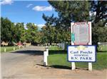 The front entrance sign at Carl Precht Memorial RV Park - thumbnail