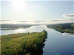 An aerial view of the rivers at HARTT ISLAND RV RESORT & WATERPARK - thumbnail