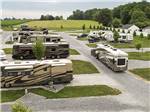 Aerial view of RV park in green landscape at COUNTRY ACRES CAMPGROUND - thumbnail
