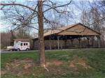 View larger image of Picnic benches under the pavilion at SHENANDOAH VALLEY CAMPGROUND image #11