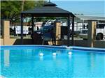 View larger image of The pool with a gazebo at PALM VIEW GARDENS RV RESORT image #3