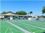 View larger image of The empty shuffleboard courts at PALM VIEW GARDENS RV RESORT image #4