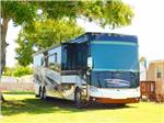 View larger image of A large motorhome under a tree at SUNDANCE LAKES RV RESORT image #9