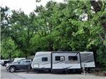 Travel trailers parked at camping sites at LOUISVILLE NORTH CAMPGROUND - thumbnail