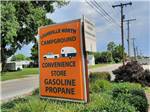 The front entrance sign at Louisville North Campground - thumbnail