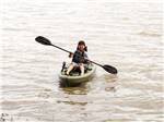 A young boy kayaking at BRACKENRIDGE RECREATION COMPLEX - BRACKENRIDGE PARK & CAMPGROUND - thumbnail