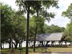A barbecue pit and bench by the pavilion at BRACKENRIDGE RECREATION COMPLEX - BRACKENRIDGE PARK & CAMPGROUND - thumbnail