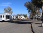 Trailers in gravel sites at Silver State RV Park - thumbnail