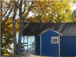 One of the blue rental cottages at SEAVIEW CAMPGROUND & COTTAGES - thumbnail