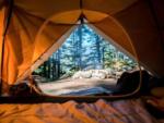 Inside a tent at site West Canada Creek Campsites - thumbnail