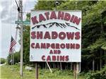 The front entrance sign at KATAHDIN SHADOWS CAMPGROUND & CABINS - thumbnail