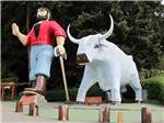 View larger image of The Paul Bunyan and Blue Ox statues at the Trees of Mystery at SUNSET HARBOR RV PARK image #9