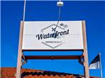 View larger image of The front entrance sign at WATERFRONT RV PARK image #10