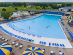 The huge pool area at Mark Twain Lake Jellystone Park - thumbnail