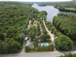 Aerial view of park and water at TWO RIVERS CAMPGROUND - thumbnail