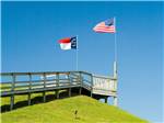 Flag poles at campground at GOOSE CREEK CAMPGROUND - thumbnail