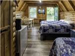 A look inside one of the rental cabins at RIVERSIDE RV PARK & RESORT - thumbnail