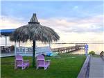 View larger image of A pair of purple chairs overlooking the ocean at EMERALD BEACH RV PARK image #10