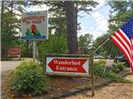 View larger image of Sign at entrance to RV park at WANDERLUST RV PARK image #1