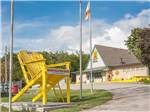 View larger image of Big yellow chair at Circle Drive entrance at RENFRO VALLEY KOA image #1
