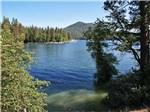 A blue lake surrounded by trees at HIGH SIERRA RV & MOBILE PARK - thumbnail