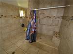 The interior of the clean shower stall at LUBBOCK RV PARK - thumbnail